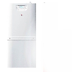 Caldera de condensacion mixta con acumulacion de 35 kw de potencia marca saunier duval modelo DUOMAX Con termostato inalambrica y sonda exterior inalambrica